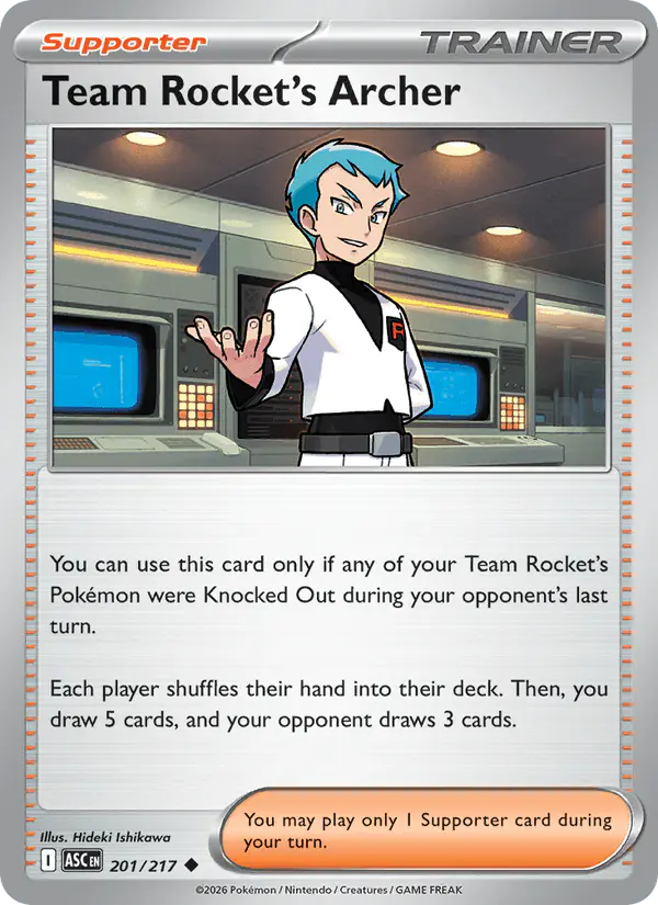 Carta Team Rocket's Archer 201/217 de Ascended Heroes