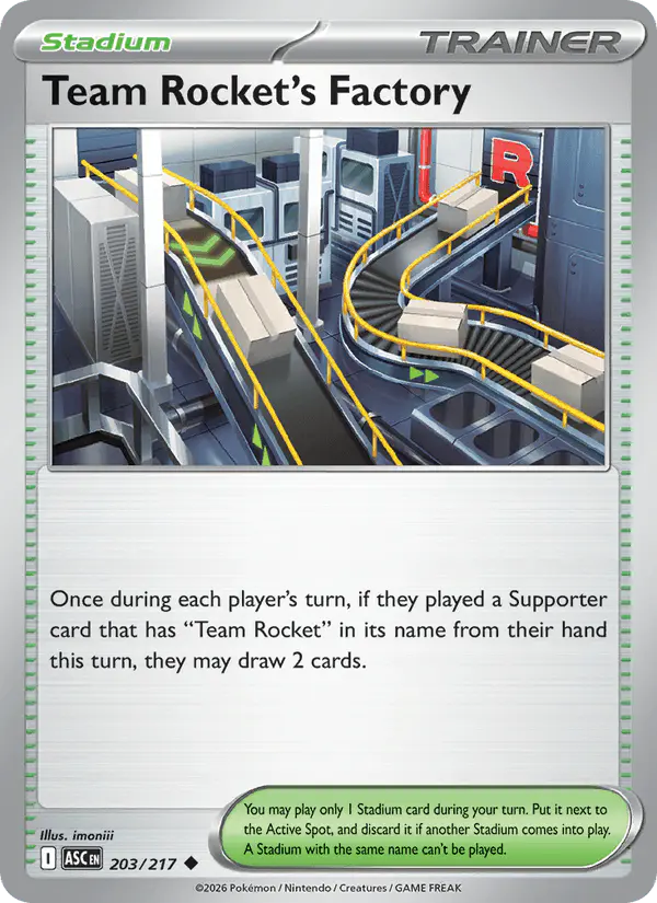 Carta Team Rocket's Factory 203/217 de Ascended Heroes