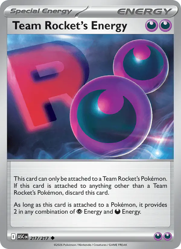 Carta Team Rocket's Energy 217/217 de Ascended Heroes