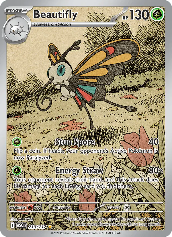 Carta Beautifly 219/217 de Ascended Heroes