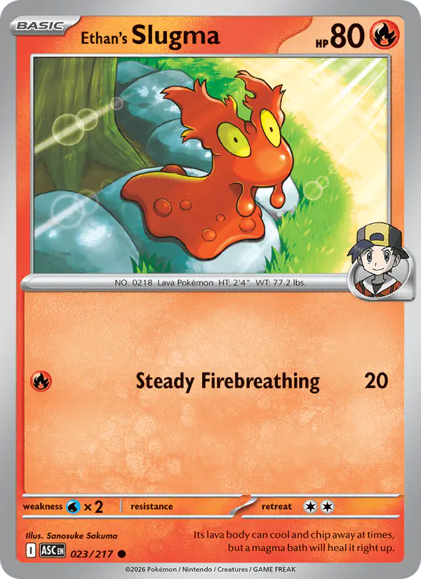 Carta Ethan's Slugma 023/217 de Ascended Heroes