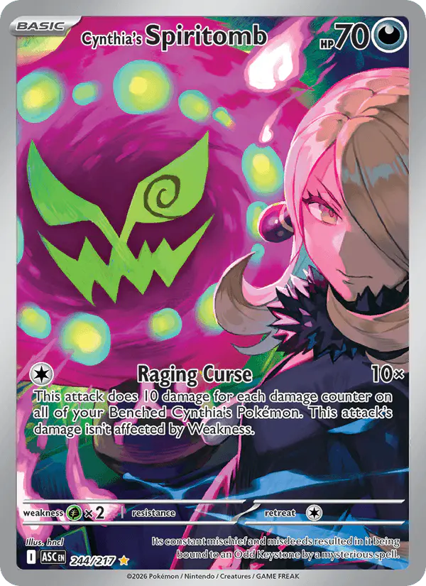 Carta Cynthia's Spiritomb 244/217 de Ascended Heroes