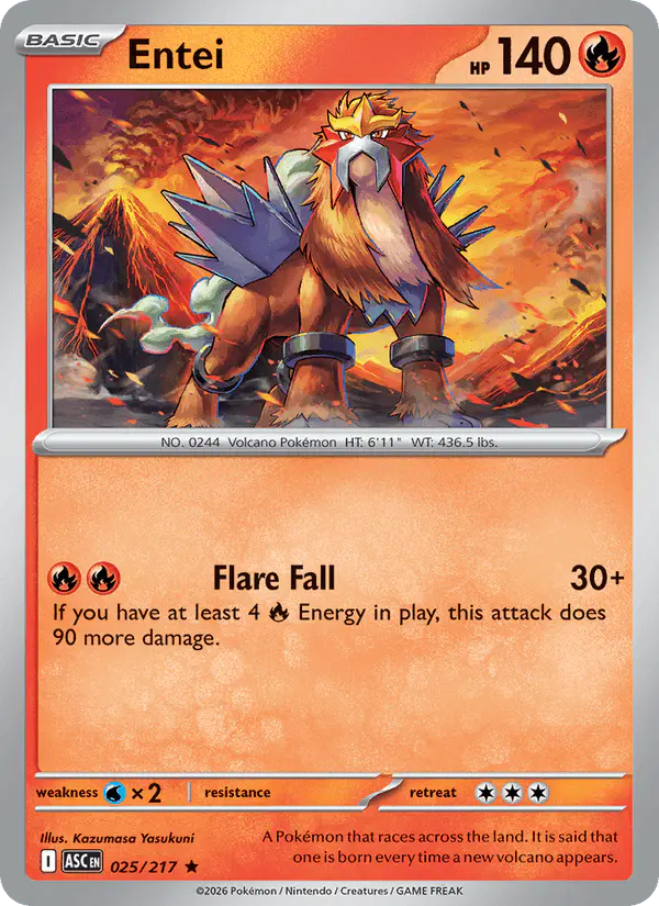 Carta Entei 025/217 de Ascended Heroes