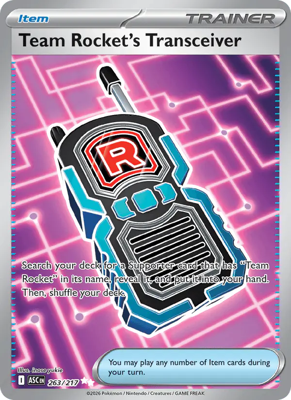 Carta Team Rocket's Transceiver 263/217 de Ascended Heroes