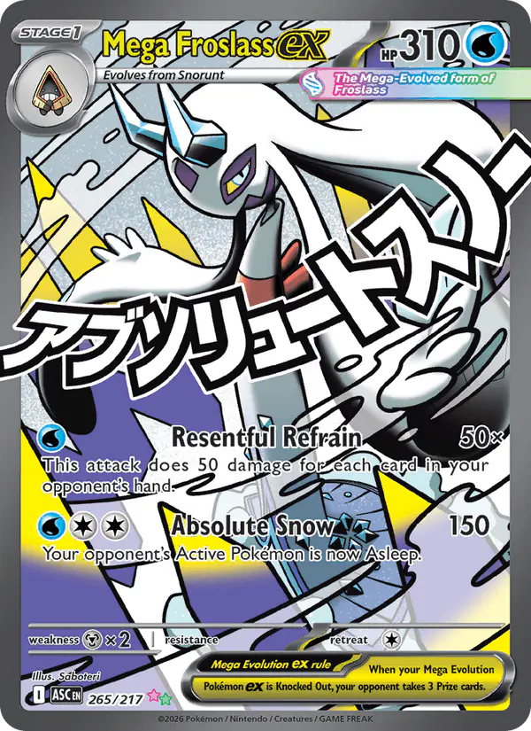 Carta Mega Froslass ex 265/217 de Ascended Heroes