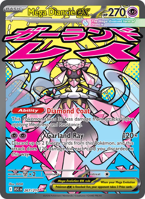 Carta Mega Diancie ex 267/217 de Ascended Heroes