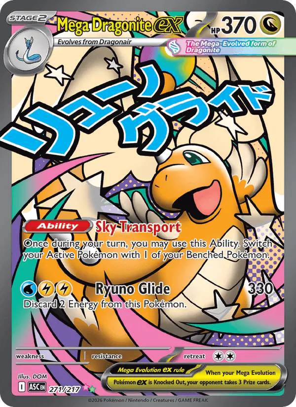 Carta Mega Dragonite ex 271/217 de Ascended Heroes