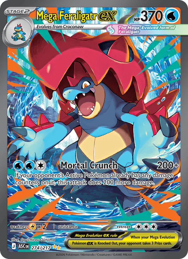 Carta Mega Feraligatr ex 274/217 de Ascended Heroes