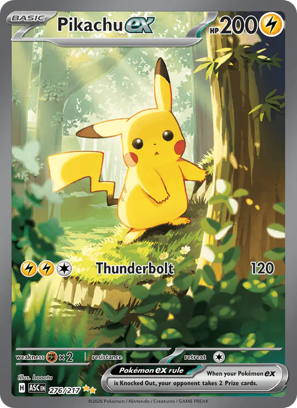 Carta Pikachu ex 276/217 de Ascended Heroes