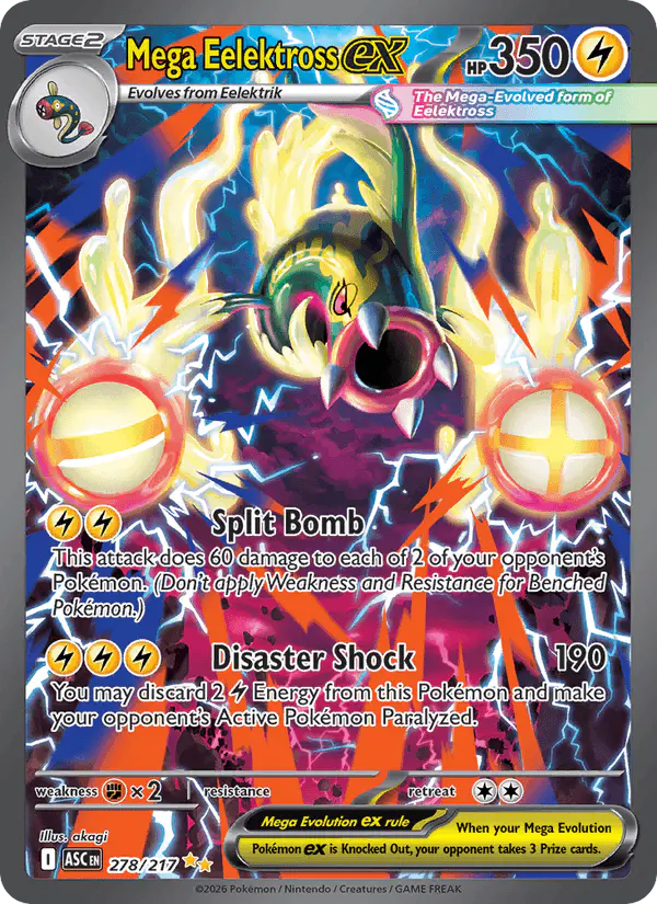 Carta Mega Eelektross ex 278/217 de Ascended Heroes