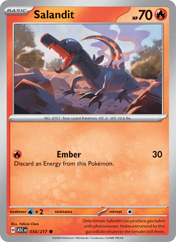 Carta Salandit 034/217 de Ascended Heroes