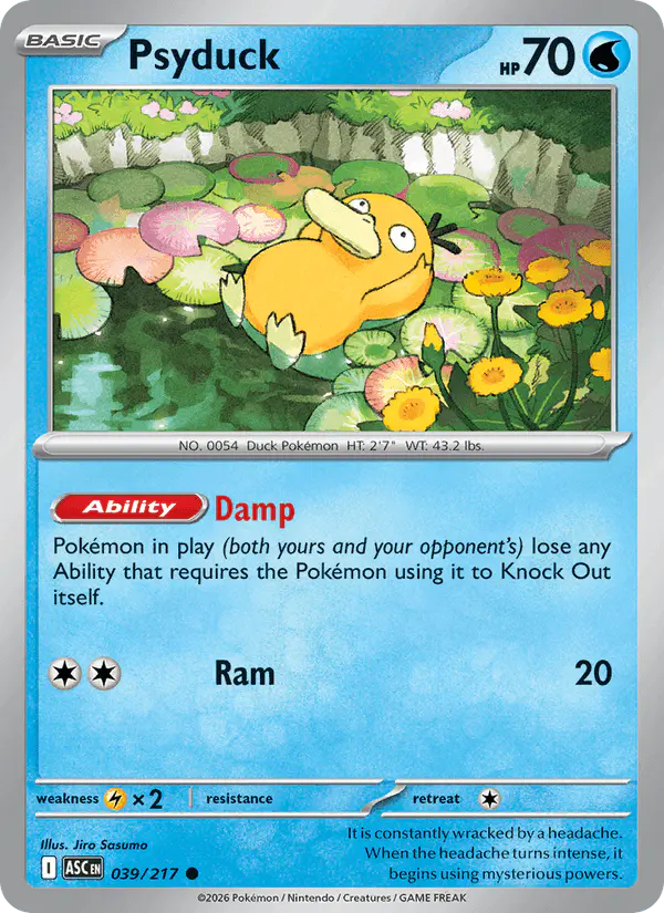 Carta Psyduck 039/217 de Ascended Heroes