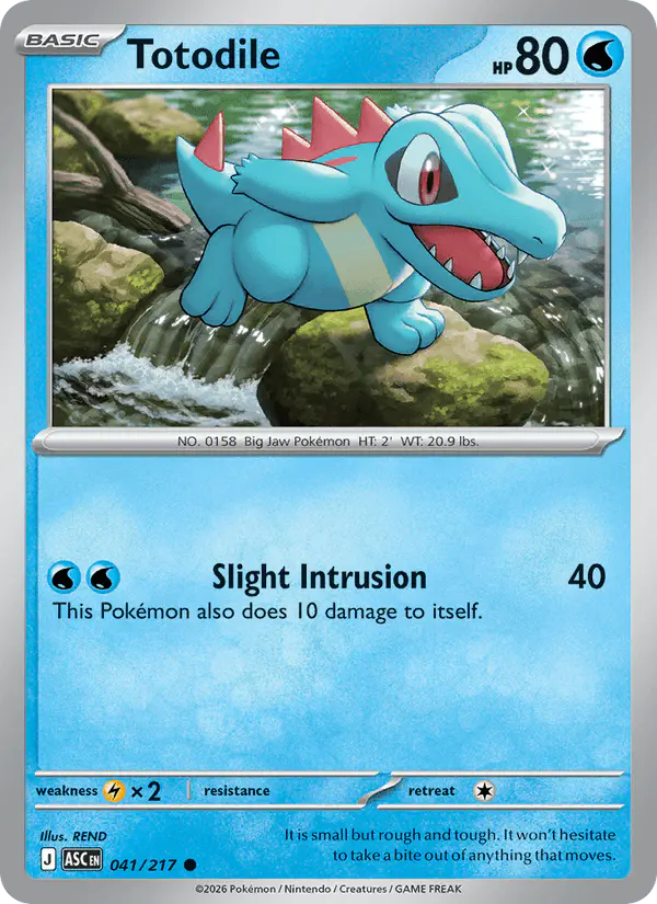 Carta Totodile 041/217 de Ascended Heroes