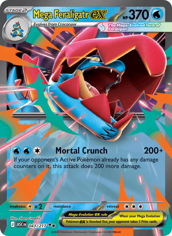 Carta Mega Feraligatr ex 043/217 de Ascended Heroes