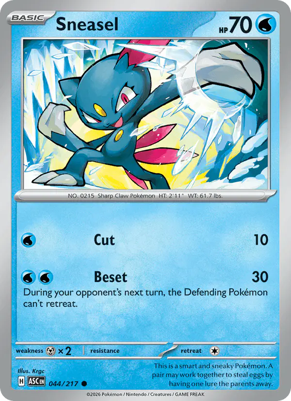 Carta Sneasel 044/217 de Ascended Heroes