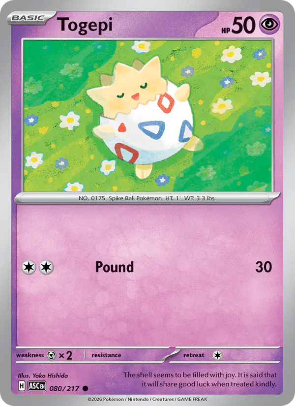Carta Togepi 080/217 de Ascended Heroes