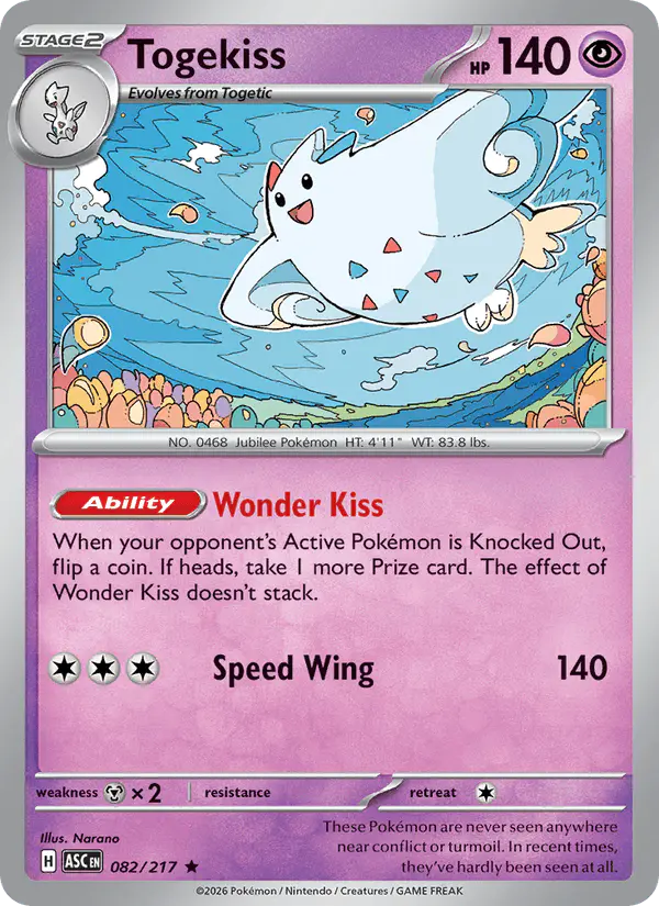 Carta Togekiss 082/217 de Ascended Heroes