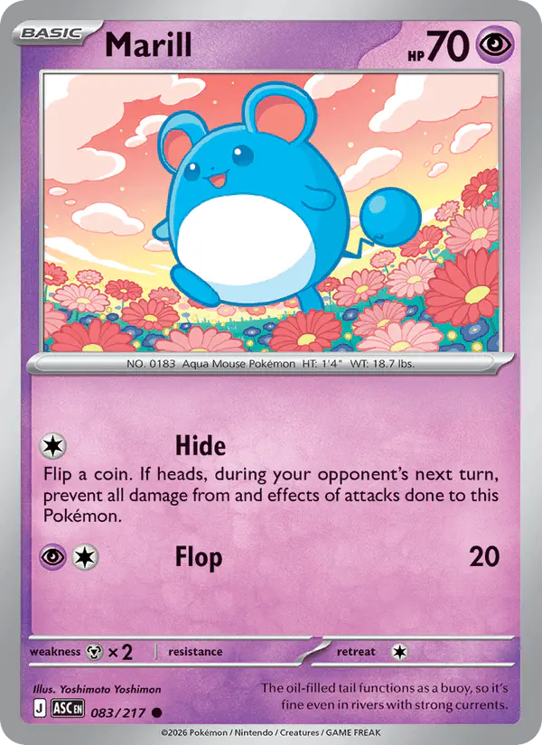 Carta Marill 083/217 de Ascended Heroes