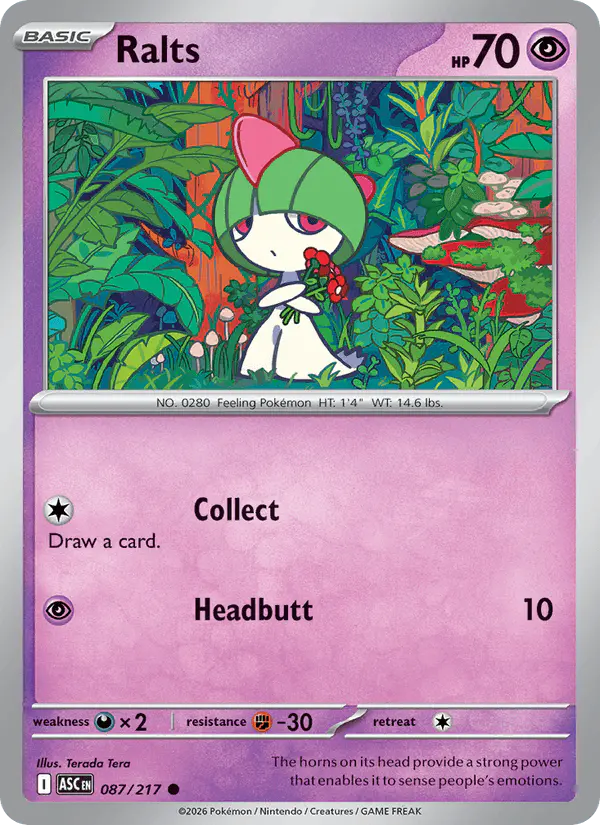 Carta Ralts 087/217 de Ascended Heroes