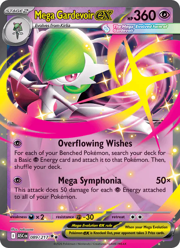 Carta Mega Gardevoir ex 089/217 de Ascended Heroes