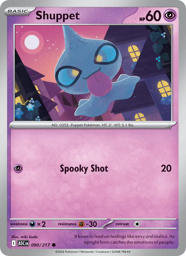 Carta Shuppet 090/217 de Ascended Heroes