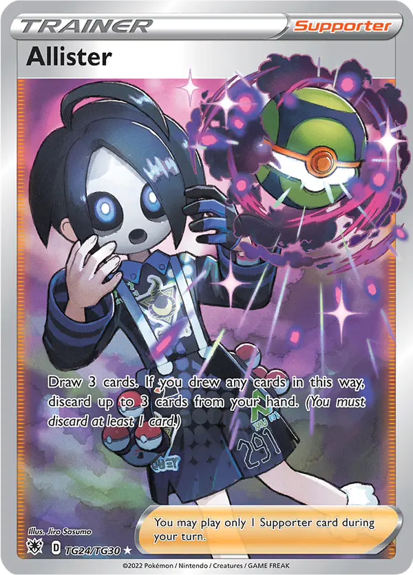 Carta Allister TG24 de Astral Radiance Trainer Gallery