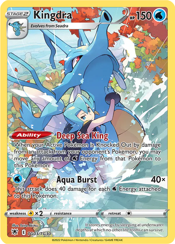 Carta Kingdra TG03 de Astral Radiance Trainer Gallery