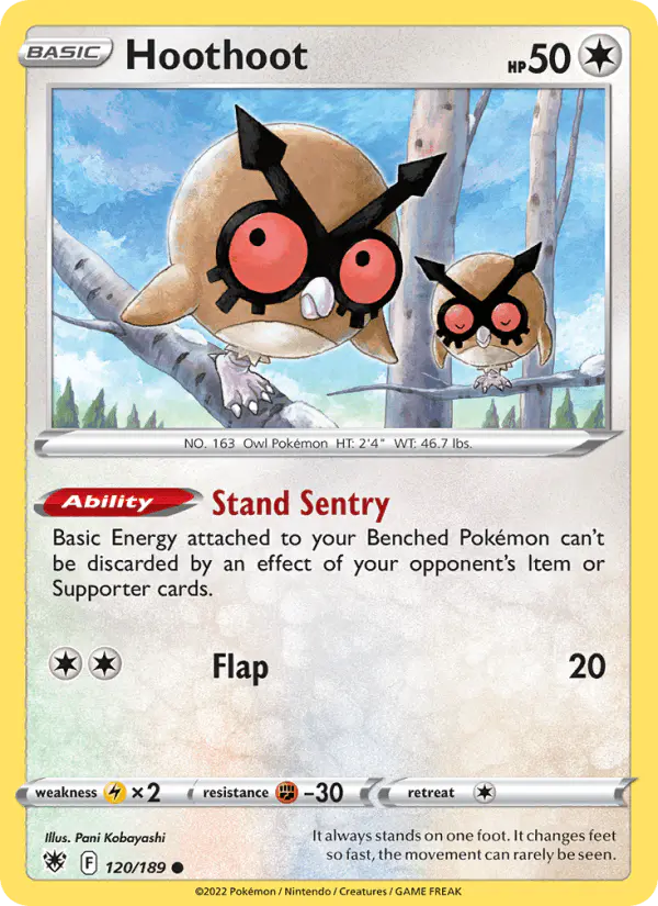 Carta Hoothoot 120/189 de Astral Radiance