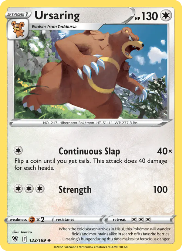 Carta Ursaring 123/189 de Astral Radiance