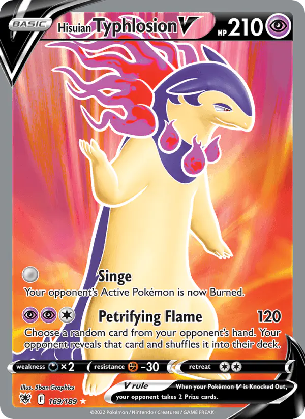 Carta Hisuian Typhlosion V 169/189 de Astral Radiance