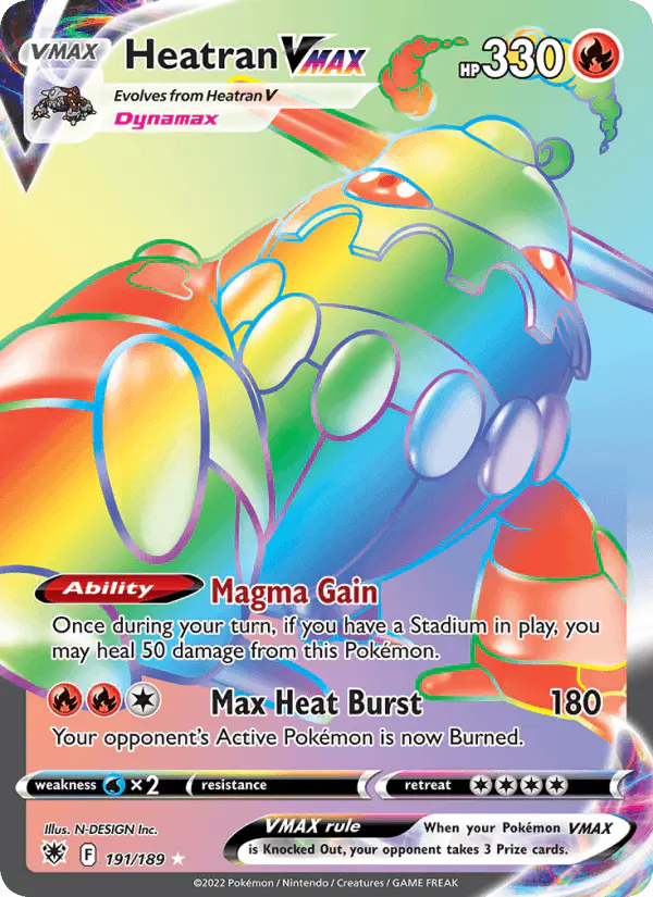Carta Heatran VMAX 191/189 de Astral Radiance