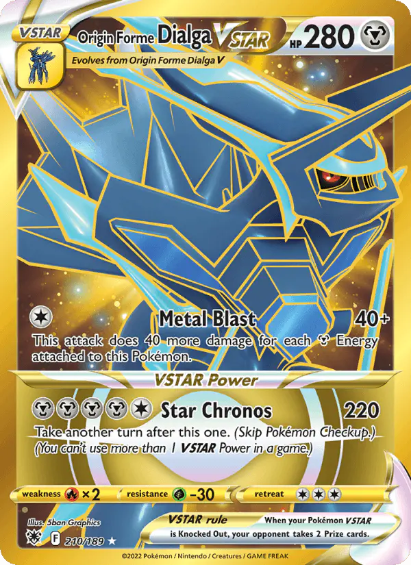 Carta Origin Forme Dialga VSTAR 210/189 de Astral Radiance
