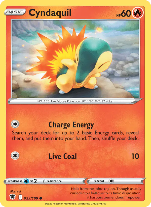 Carta Cyndaquil 023/189 de Astral Radiance