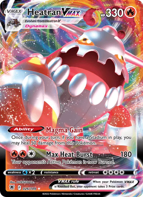 Carta Heatran VMAX 026/189 de Astral Radiance