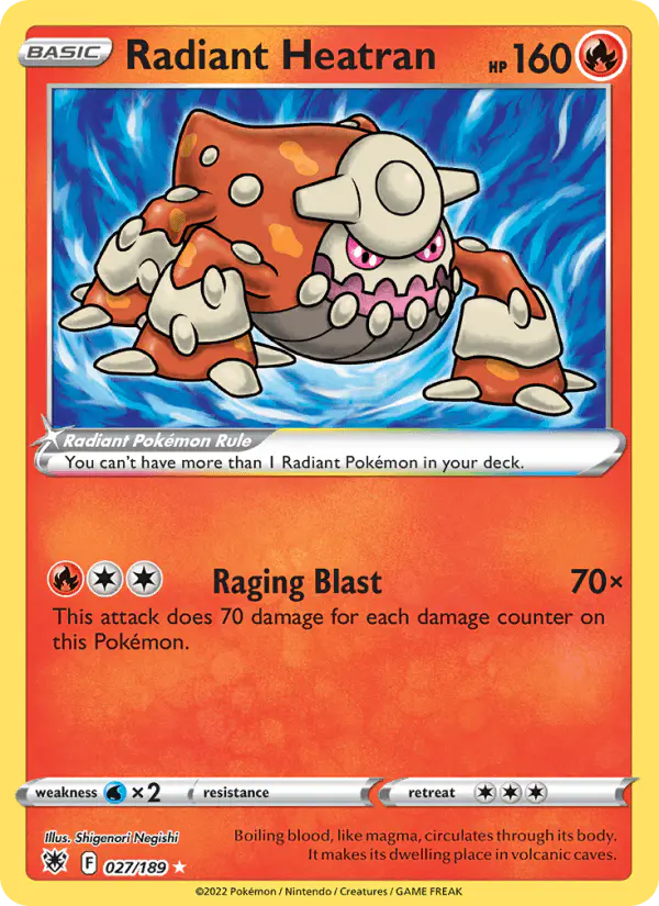 Carta Radiant Heatran 027/189 de Astral Radiance