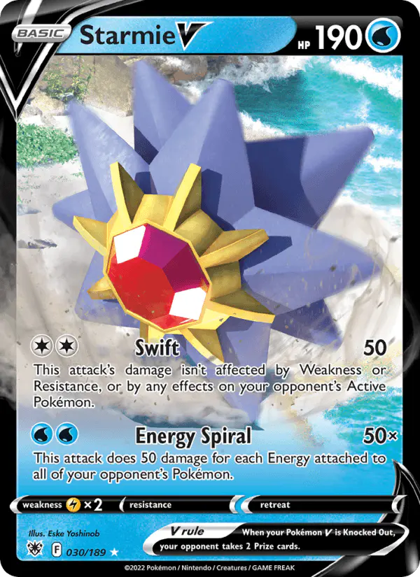 Carta Starmie V 030/189 de Astral Radiance