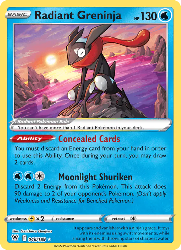 Carta Radiant Greninja 046/189 de Astral Radiance