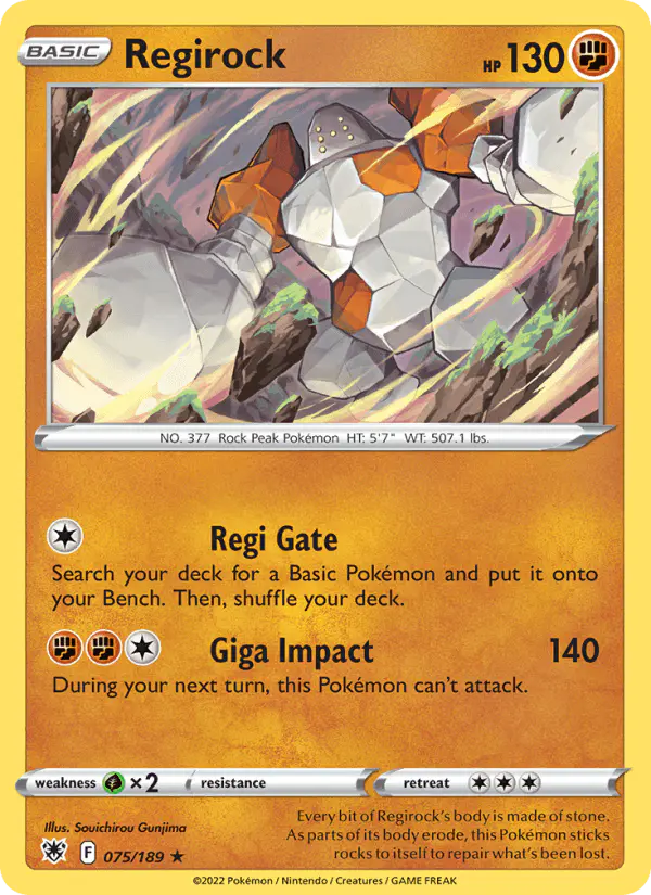 Carta Regirock 075/189 de Astral Radiance