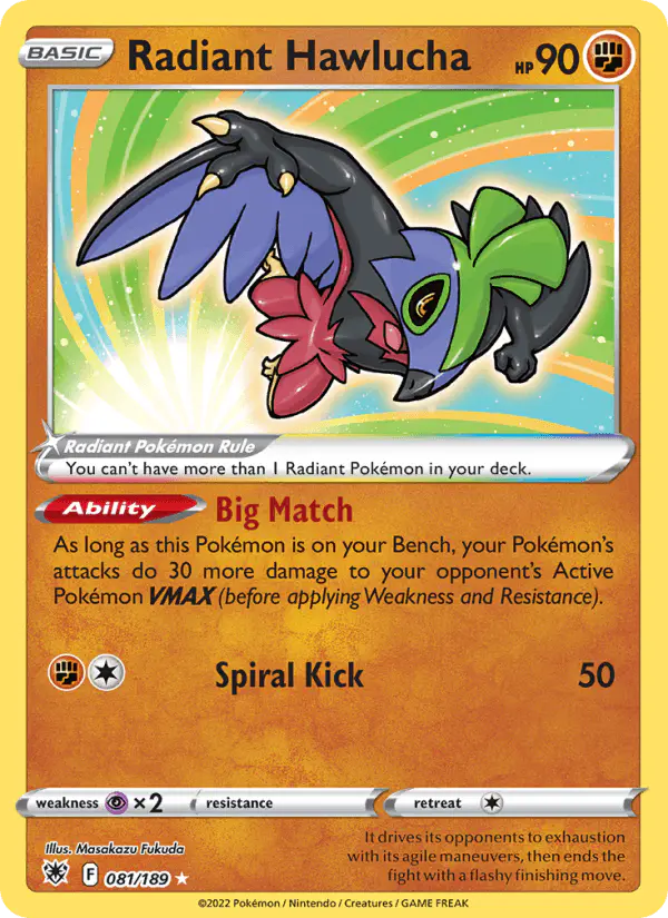 Carta Radiant Hawlucha 081/189 de Astral Radiance