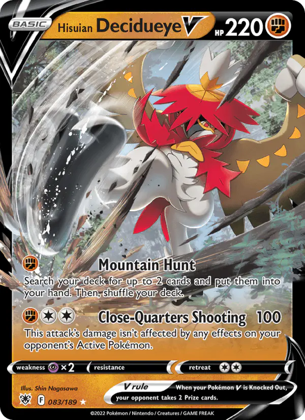 Carta Hisuian Decidueye V 083/189 de Astral Radiance