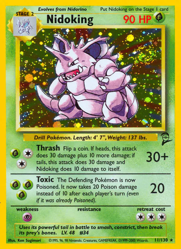 Carta Nidoking 11/130 de Base Set 2
