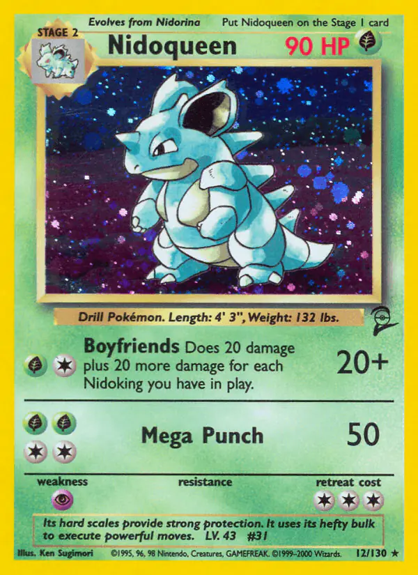 Carta Nidoqueen 12/130 de Base Set 2