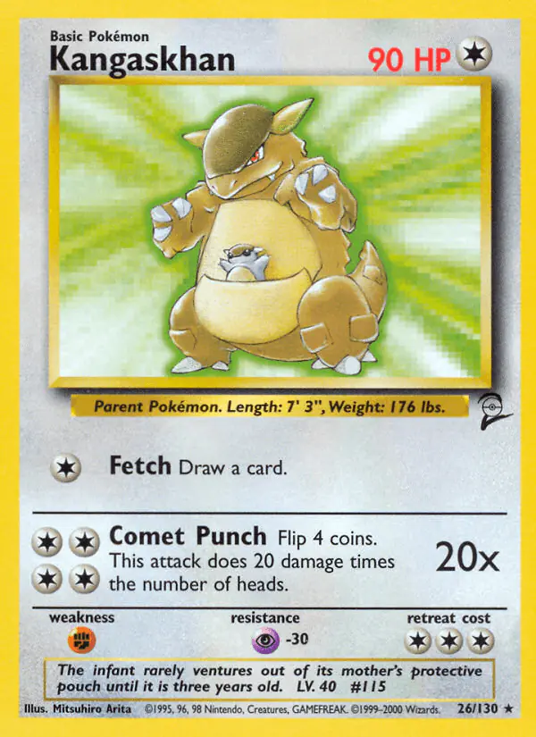 Carta Kangaskhan 26/130 de Base Set 2