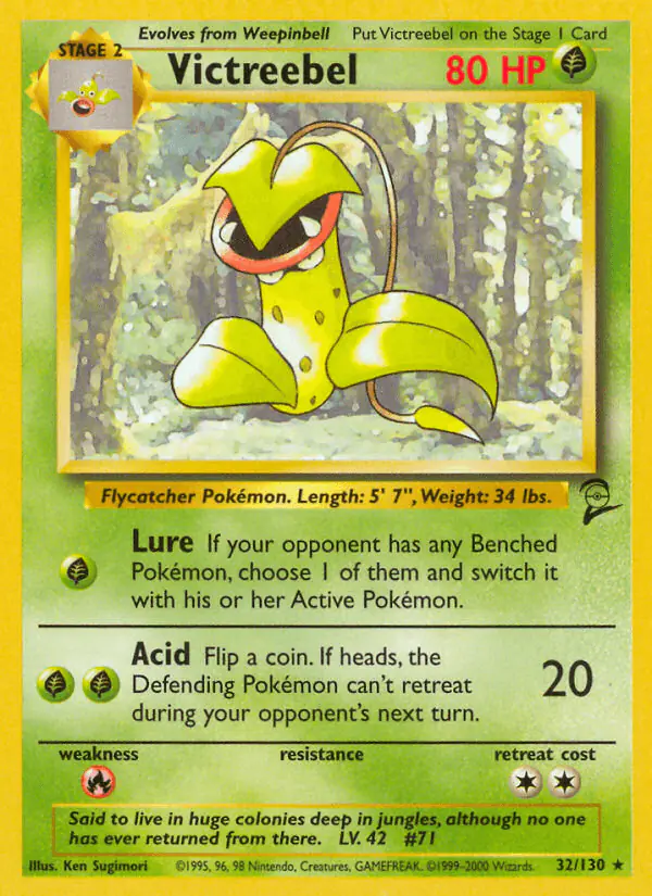 Carta Victreebel 32/130 de Base Set 2