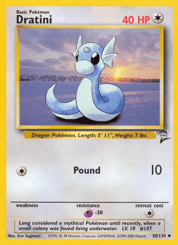 Carta Dratini 38/130 de Base Set 2