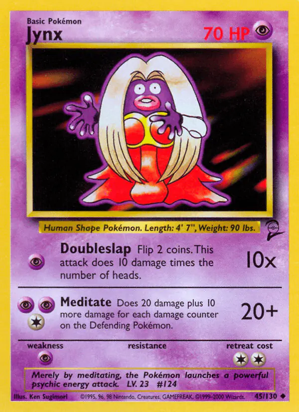 Carta Jynx 45/130 de Base Set 2