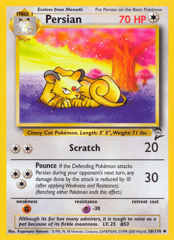 Carta Persian 56/130 de Base Set 2