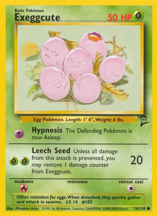 Carta Exeggcute 74/130 de Base Set 2