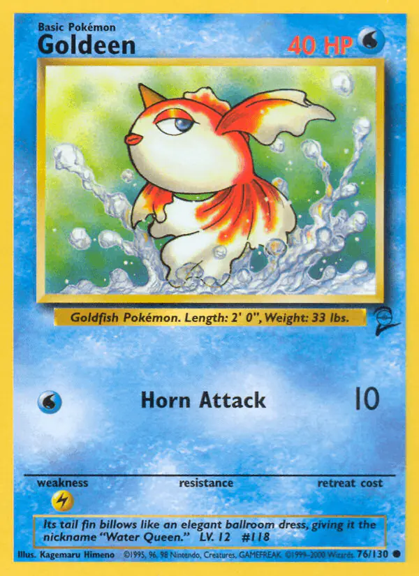 Carta Goldeen 76/130 de Base Set 2