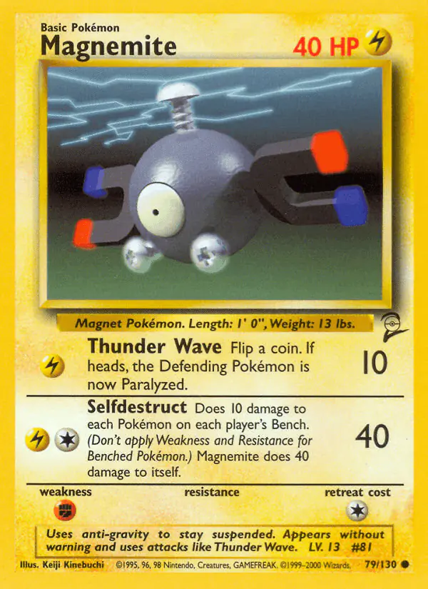 Carta Magnemite 79/130 de Base Set 2